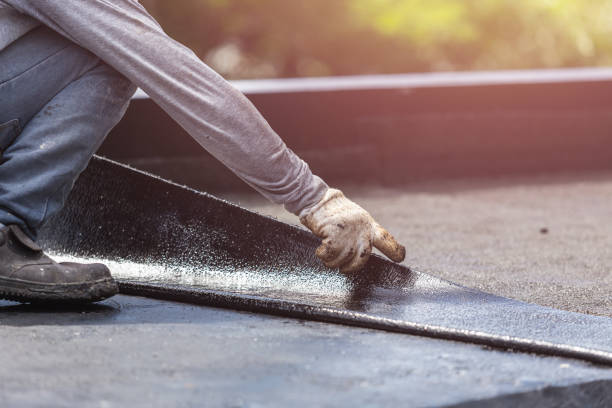 Professional Waterproofing technician working in Roseville, OH